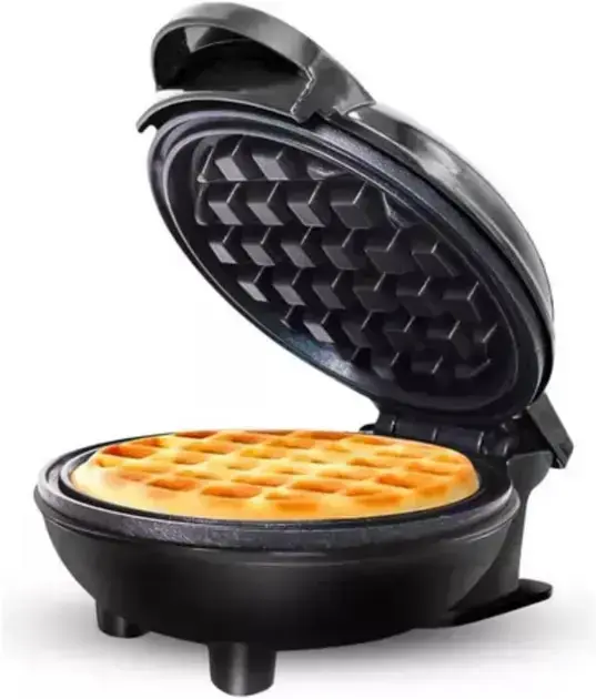 7. Mini Máquina de Waffle Preta - Hyllis