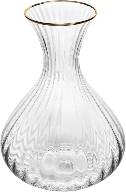 6. Decanter de Cristal Ecológico com Fio de Ouro Optic 1,5L - Wolff