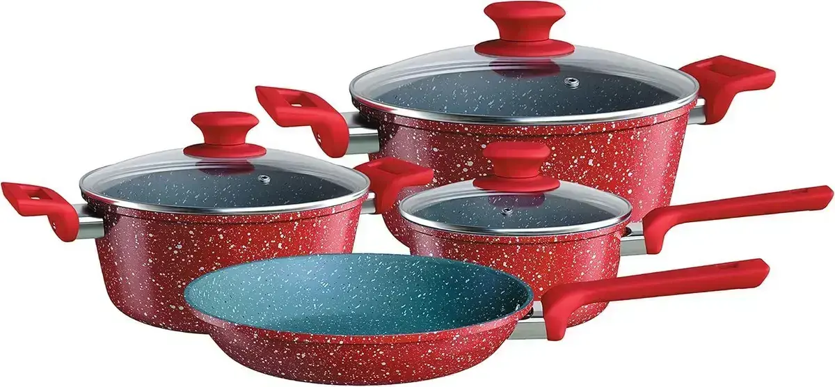 7. Conjunto de Panelas ColorStone 4 Peças - Euro Home